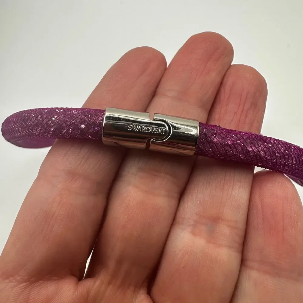 Swarovski Stardust purple‎ mesh choker necklace! With original box, never worn!